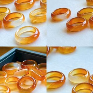 Nhẫn Mã Não Vàng Tự Nhiên 5 - araca.vn