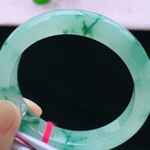Vòng Ngọc Phỉ Thuý Type A Hoa Bay NI 57-58 5 - araca.vn