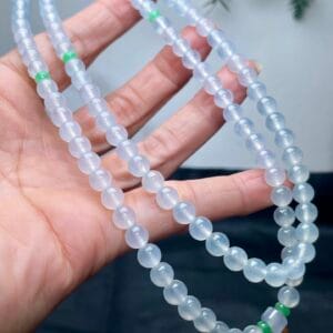 Chuỗi Hạt Bạch Ngọc Phỉ Thuý A