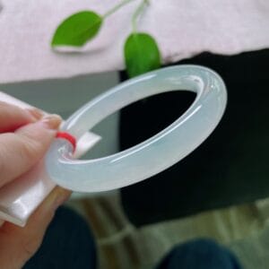 Vòng Ngọc Phỉ Thuý Type A Bạch Ngọc NI 55-56 9 - araca.vn