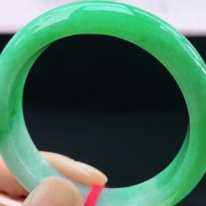 Vòng Ngọc Phỉ Thúy Type A Xanh Lý Táo NI 52-53
