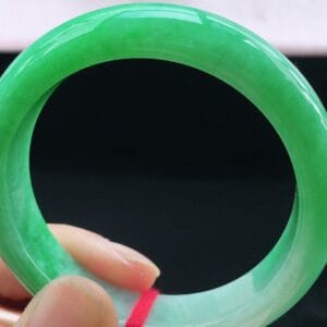 Vòng Ngọc Phỉ Thúy Type A Xanh Lý Táo NI 52-53 9 - araca.vn