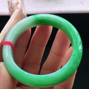 Vòng Ngọc Phỉ Thúy Type A Xanh Lý Táo NI 52-53 15 - araca.vn