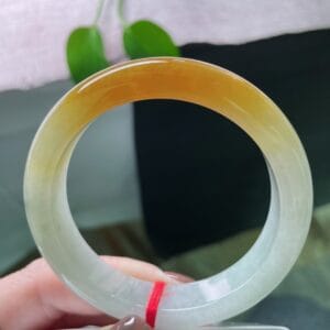Vòng Ngọc Phỉ Thuý Type A Bạch Ngọc Kim Hoàng Phỉ NI 55