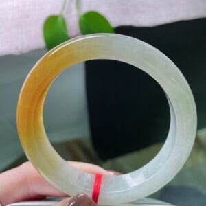 Vòng Ngọc Phỉ Thuý Type A Bạch Ngọc Kim Hoàng Phỉ NI 55 8 - araca.vn