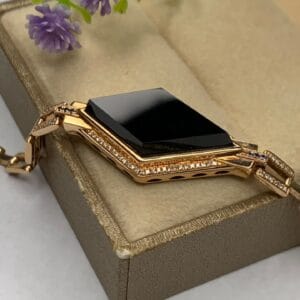 Lắc Tay Hình Thoi Mặc Thuý Vip Vàng 18K 23 - araca.vn
