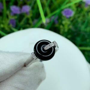 Nhẫn Phỉ Thuý A Mặc Thuý Vàng 18k 9 - araca.vn