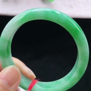 Vòng Ngọc Phỉ Thúy Type A Xanh Lý NI 56-57 25 - araca.vn
