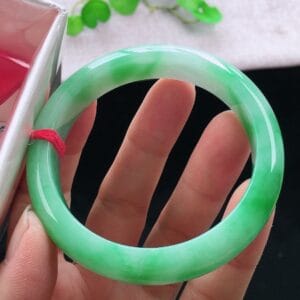 Vòng Ngọc Phỉ Thúy Type A Xanh Lý NI 56-57 29 - araca.vn