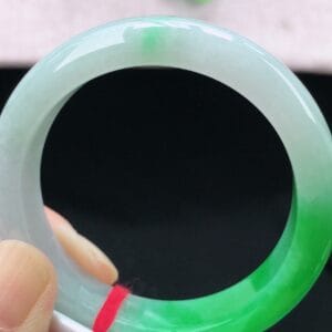Vòng Ngọc Phỉ Thuý Type A Bạch Đới Thanh Vip 50-51 13 - araca.vn