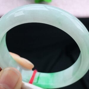 Vòng Ngọc Phỉ Thuý Type A Bạch Đới Thanh Vip 55-56 21 - araca.vn