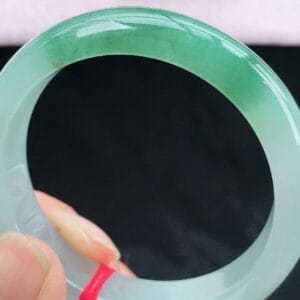 Vòng Ngọc Phỉ Thúy Type A Bán Sơn Bán Thủy NI 51-52 15 - araca.vn