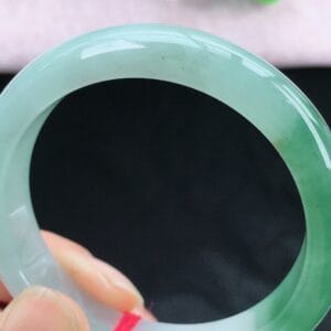 Vòng Ngọc Phỉ Thúy Type A Bán Sơn Bán Thủy NI 51-52 17 - araca.vn