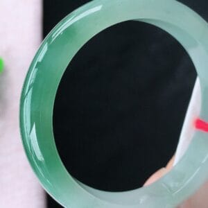 Vòng Ngọc Phỉ Thúy Type A Bán Sơn Bán Thủy NI 51-52 19 - araca.vn