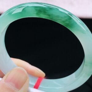 Vòng Ngọc Phỉ Thúy Type A Bán Sơn Bán Thủy Phiêu Hoa Bay NI 54-55
