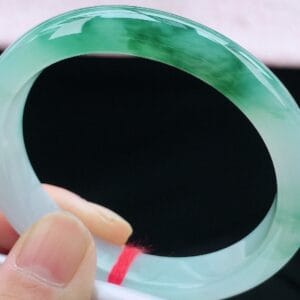 Vòng Ngọc Phỉ Thúy Type A Bán Sơn Bán Thủy Phiêu Hoa Bay NI 54-55 15 - araca.vn