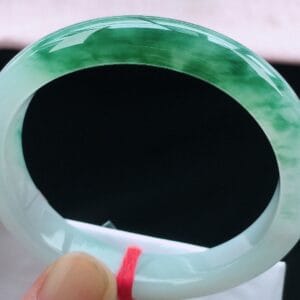 Vòng Ngọc Phỉ Thúy Type A Bán Sơn Bán Thủy Phiêu Hoa Bay NI 54-55 21 - araca.vn
