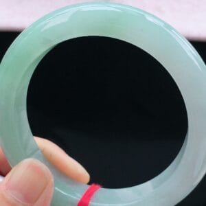Vòng Ngọc Phỉ Thuý Type A Bạch Đới Thanh NI 60