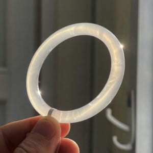 Vòng Chalcedony Bạch Nguyệt Quang Bản Đũa Mảnh Vip NI 49-54 7 - araca.vn