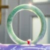 Vòng Ngọc Phỉ Thuý Type A Xanh Lý NI 52.2 Bản Oval