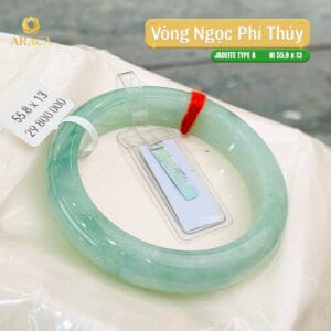 Vòng Ngọc Phỉ Thuý Type A Xanh Táo Non NI 55.8 7 - araca.vn