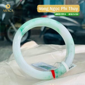 Vòng Ngọc Phỉ Thuý Type A Xanh Táo Non NI 53.2 7 - araca.vn