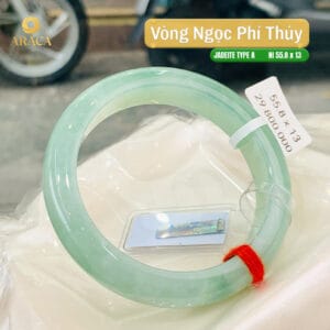 Vòng Ngọc Phỉ Thuý Type A Xanh Táo Non NI 55.8 5 - araca.vn