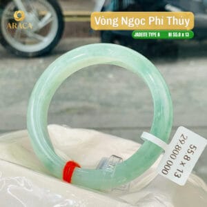 Vòng Ngọc Phỉ Thuý Type A Xanh Táo Non NI 55.8